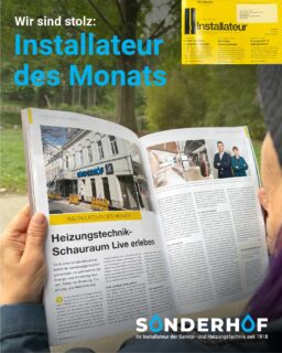 AUSZEICHNUNG: Für Tradition, Innovation & Zukunftsdenken:
Wir wurden zum „Installateur des Monats“ gekürt! 🏆
Seit der Gründung im Jahr 1918 steht Sonderhof für Qualität, Verlässlichkeit und moderne Gebäudetechnik in Wien. Heute führt bereits die vierte Generation das Familienunternehmen mit 27 Mitarbeitern erfolgreich in die Zukunft.
Besonders ausgezeichnet wurde die innovative Neuausrichtung im Bereich Heizungstechnik:
✅ Eigene Energiezentrale mit geothermischer Energie
✅ CO₂-neutraler Betrieb durch Tiefenbohrungen
✅ Modernes Monitoring-System für Forschung & Weiterbildung
✅ Live-Schauraum für Wärmepumpen, Kühlung & energieeffiziente Gebäudetechnik
Mit dem Fokus auf Wärmepumpen, nachhaltige Heizsysteme und hochwertige Sanitärlösungen setzt Sonderhof ein starkes Zeichen für die Energiewende und modernes Handwerk.
Gleichzeitig engagiert sich das Unternehmen aktiv für die Ausbildung junger Fachkräfte und zeigt, wie wichtig Innovation, Praxisnähe und Leidenschaft im Handwerk sind. 🔧🔥
Herzliche Gratulation an das gesamte Team der Karl Sonderhof GmbH & Co KG! 👏
Hier gehts zum Bericht:
https://derinstallateur.at/heizungstechnik-schauraum-live-erleben/ smartCard-inline“
#sonderhof #installateurdesmonats
#wärmepumpe